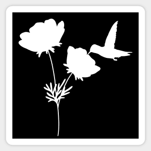 Hummingbird Among Flowers Sticker